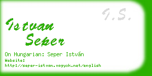 istvan seper business card